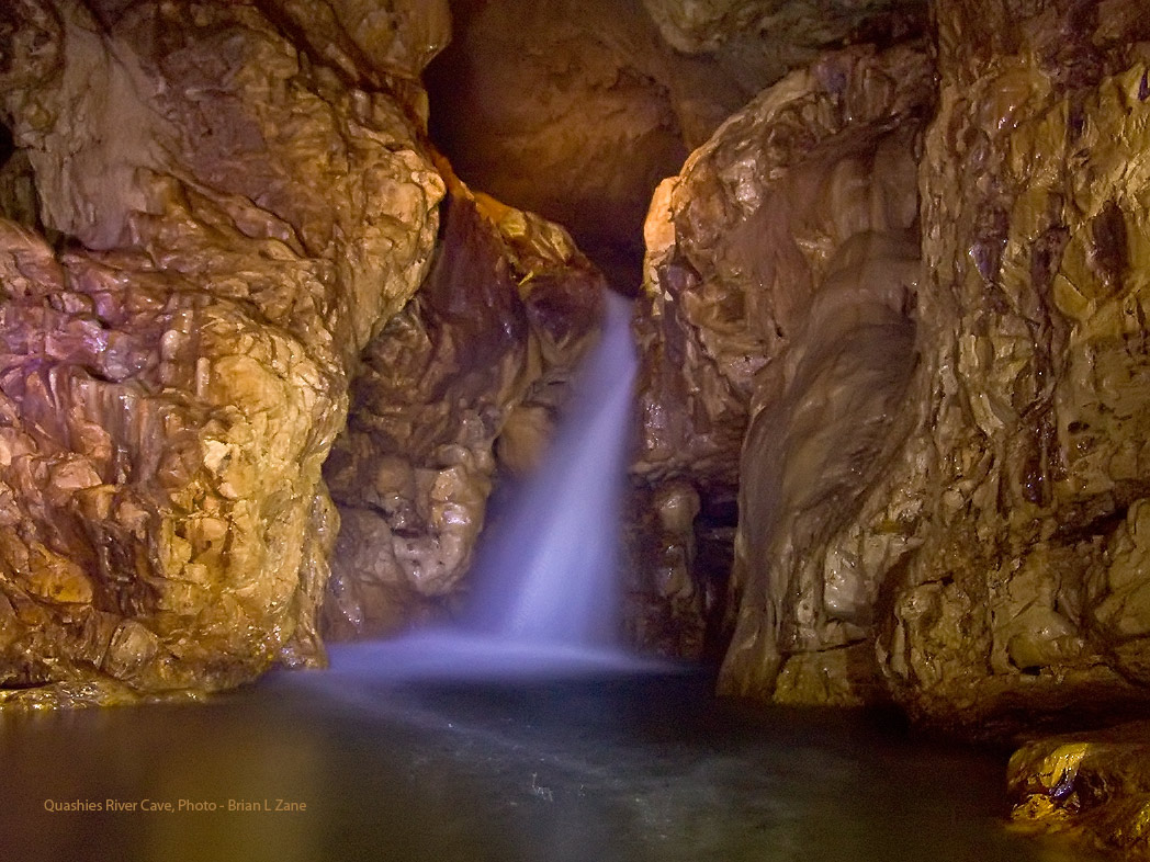 Water fall in cave
